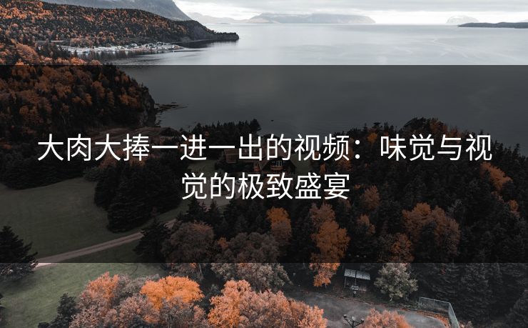 大肉大捧一进一出的视频：味觉与视觉的极致盛宴